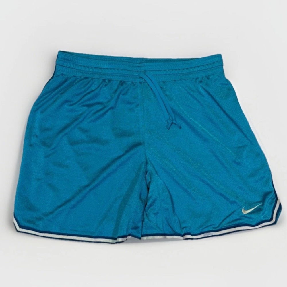 Women’s Large Nike Dry Fit Athletic Shorts Light Blue and White